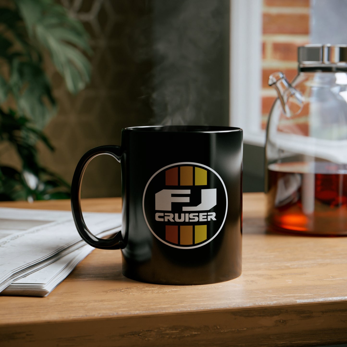 FJ Cruiser Retro Stripes 11oz Black Mug