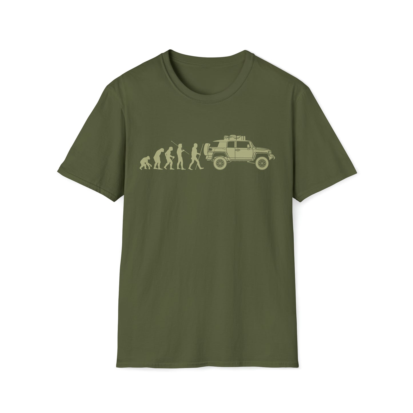 Evolution of Man: FJC Unisex Softstyle T-Shirt