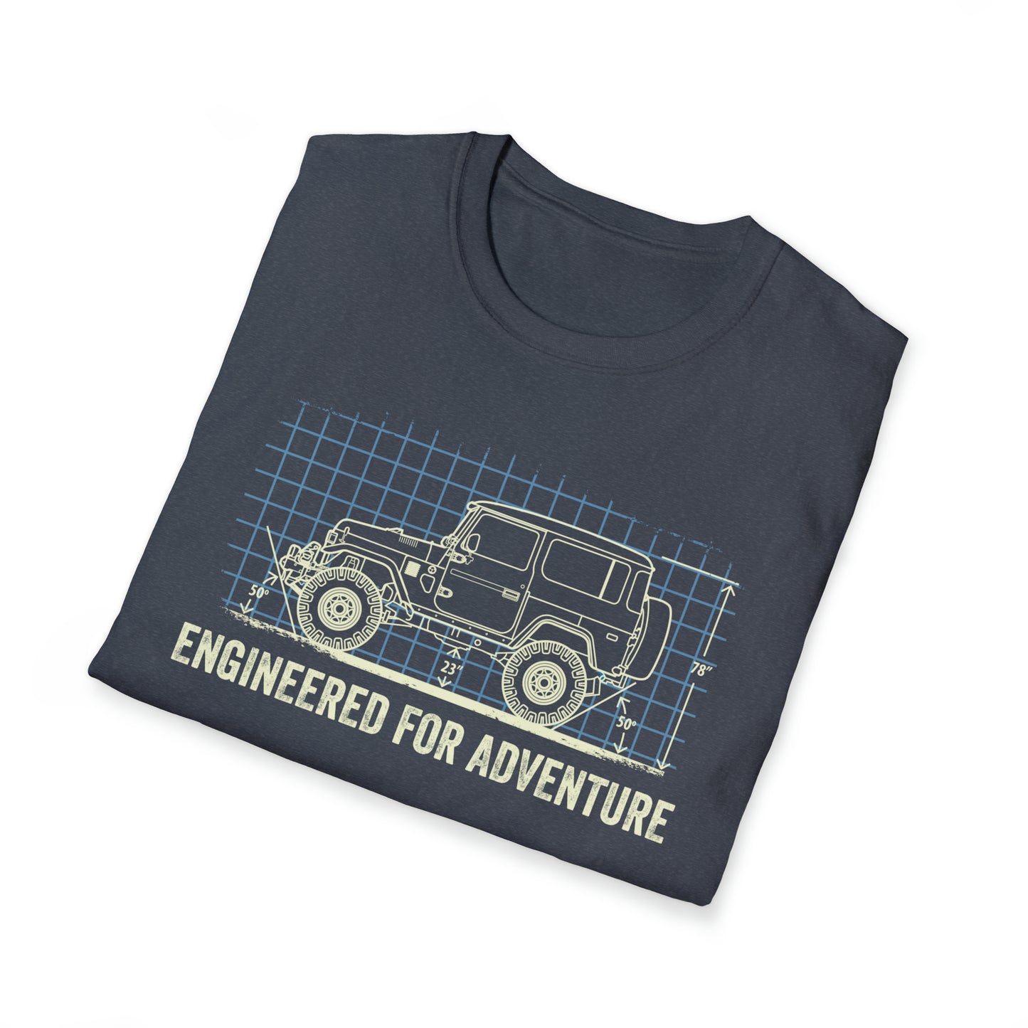 Engineered for Adventure: FJ40 Unisex Softstyle T-Shirt