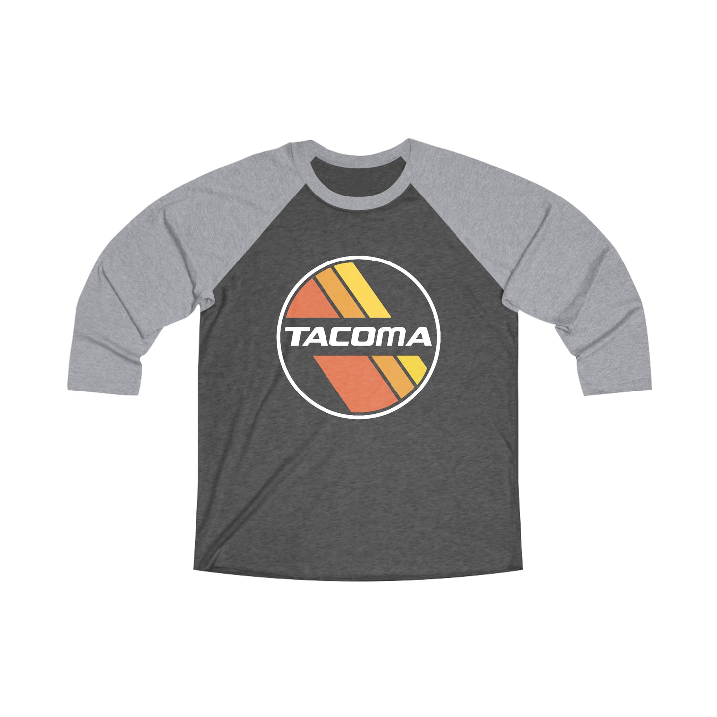 Tacoma Retro Stripes Unisex Tri-Blend 3\4 Raglan Tee