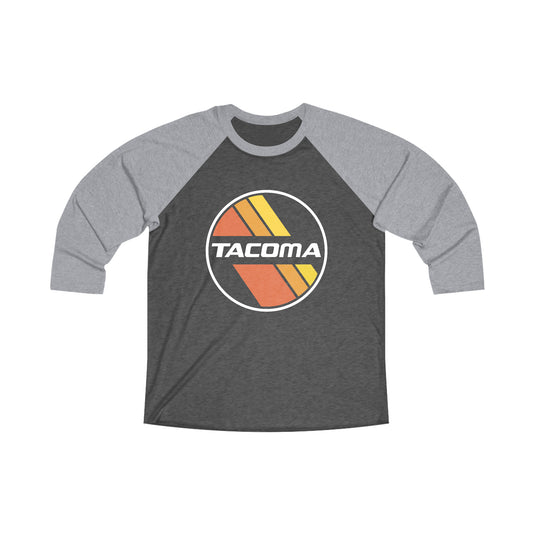 Tacoma Retro Stripes Unisex Tri-Blend 3\4 Raglan Tee