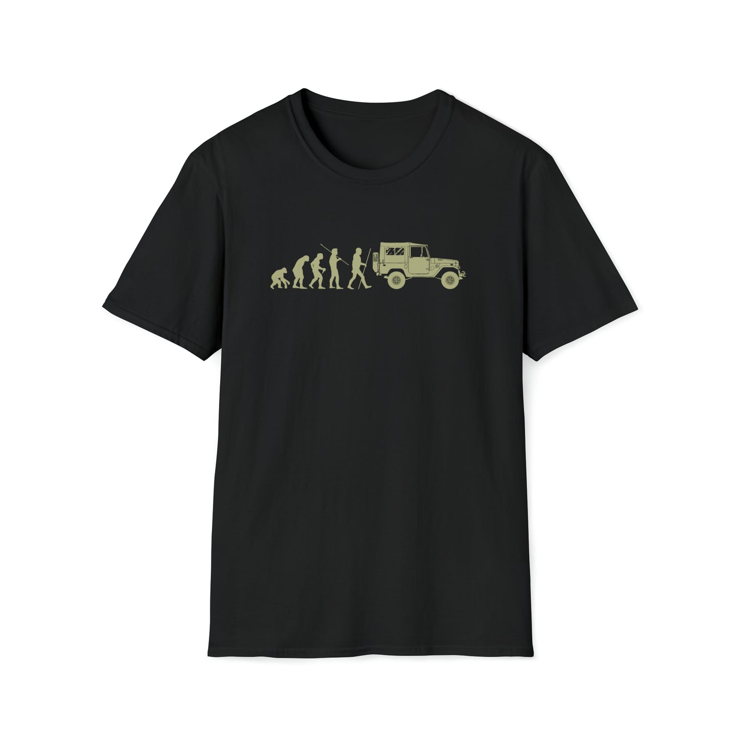 Evolution of Man: FJ40 Unisex Softstyle T-Shirt
