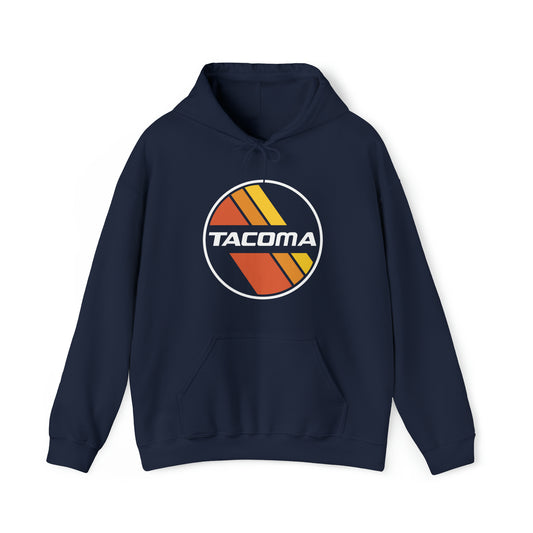 Tacoma Retro Stripes Unisex Hooded Sweatshirt